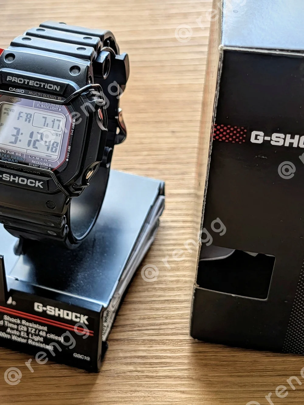 Casio Black G-Shock Digital Tough Solar Watch Atomic Multifunction 200M